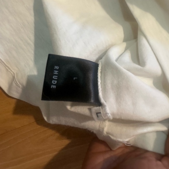 Rhude Cream T-Shirt with Black Lettering - Picture 3 of 4